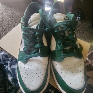 Nike Men's And Women Green and White Dunks